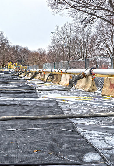 Charles River Dredging pipes